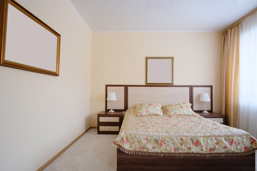 Interior of a hotel bedroom