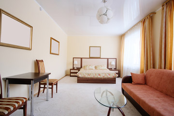 Interior of a hotel bedroom