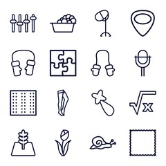 Set of 16 pattern outline icons