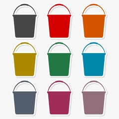 Water bucket vector illustration