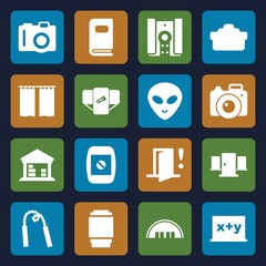 Set of 16 frame filled icons