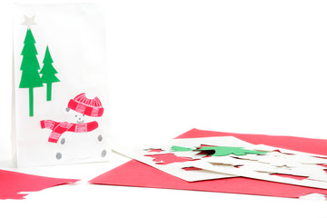 Handmade Christmas cards and gift bags