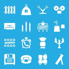 Set of 16 old filled icons