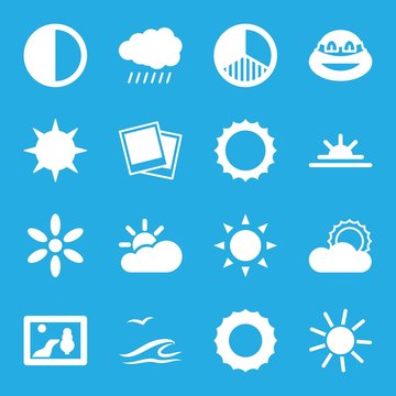 Set of 16 sunset filled icons