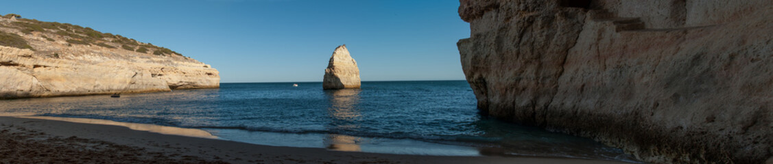 Naklejka premium Panoramic view of Carvalho beach