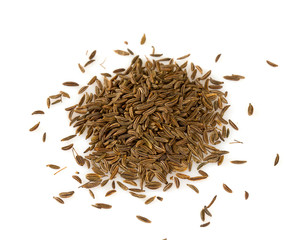 cumin isolated on white