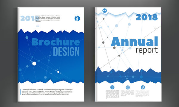 Technology Annual report with connections. Brochure design template vector, Leaflet cover presentation abstract background, layout in A4 size