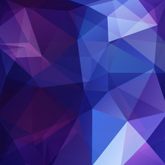 Obraz premium Polygonal vector background. Can be used in cover design, book design, website background. Vector illustration. Blue, purple colors.