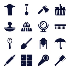 Set of 16 handle filled icons