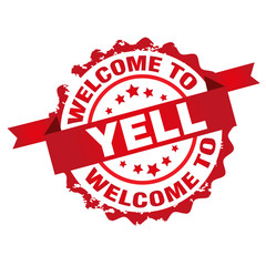 Welcome to Yell,stamp.Sign.Seal.Logo
