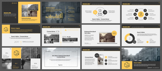 Naklejka na ściany i meble Elements for infographics and presentation templates.