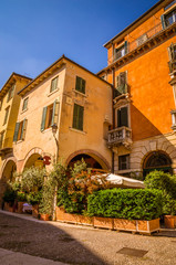 Fototapeta na wymiar Beautiful old streets of Verona, Veneto region, Italy.