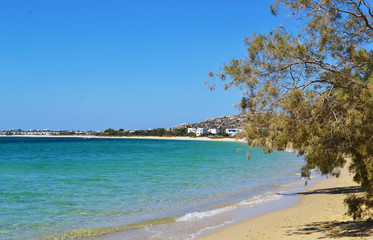 Mikri Vigla beach at Naxos island Cyclades Greece