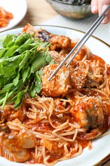 Braised Spicy Monkfish.  Agwi-jjim.