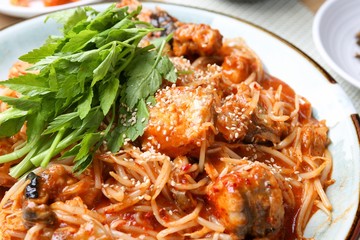 Braised Spicy Monkfish.  Agwi-jjim.