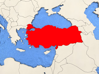 Turkey on map