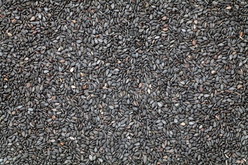Black sesame seeds texture background