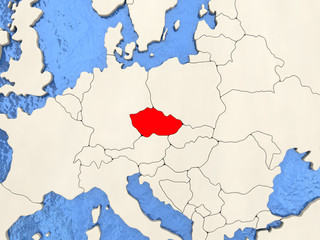 Czech republic on map