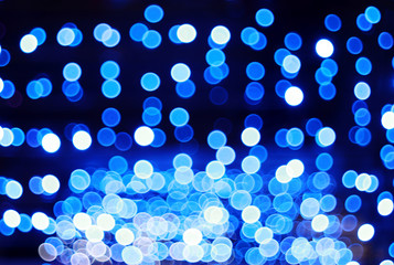 Night city lights bokeh background. Defocused bokeh lights. Blurred bokeh. Bokeh light  background. Abstract blue.