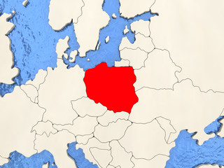 Poland on map