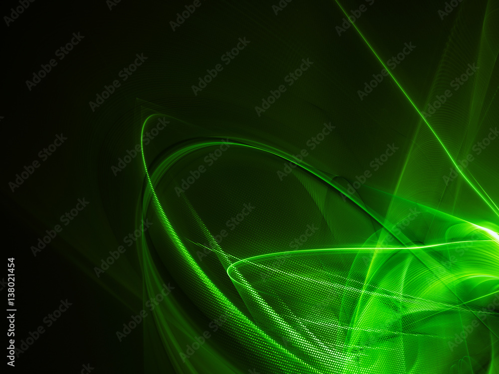 Poster abstract background element. fractal graphics series. three-dimensional composition of glowing lines