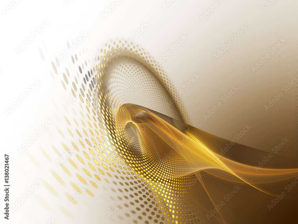 Poster abstract background element. fractal graphics series. three-dimensional composition of glowing lines