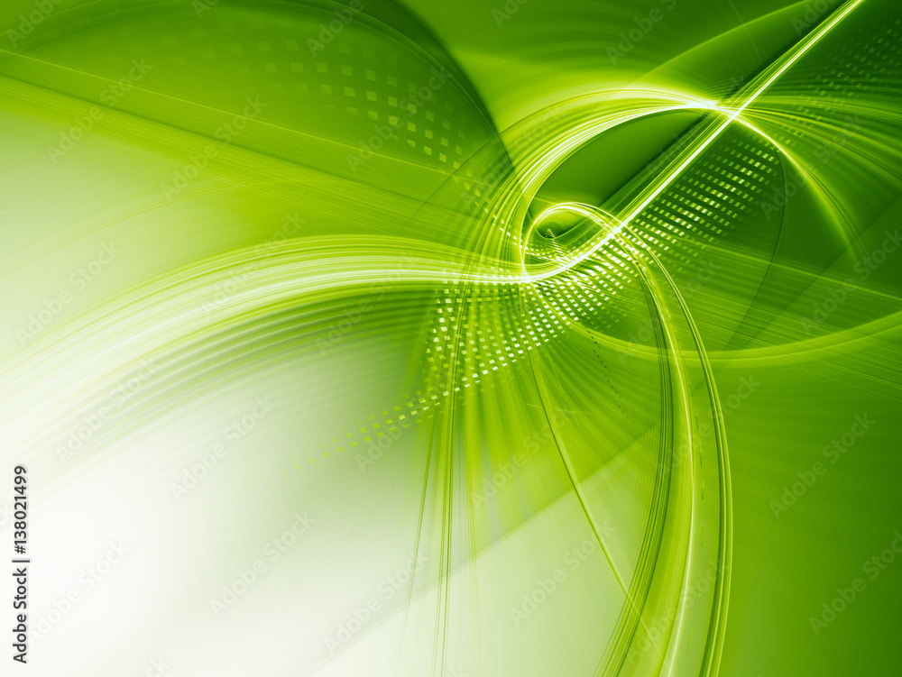 Poster abstract background element. fractal graphics series. three-dimensional composition of glowing lines