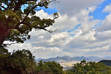 金刀比羅宮本宮から見た南東側の風景(2017年2月)