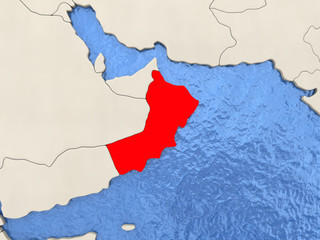 Oman on map