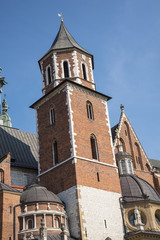 Fototapeta premium Royal Wawel Castle in Krakow Poland with its gardens,towers and cathedral