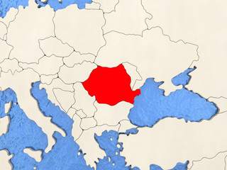 Romania on map