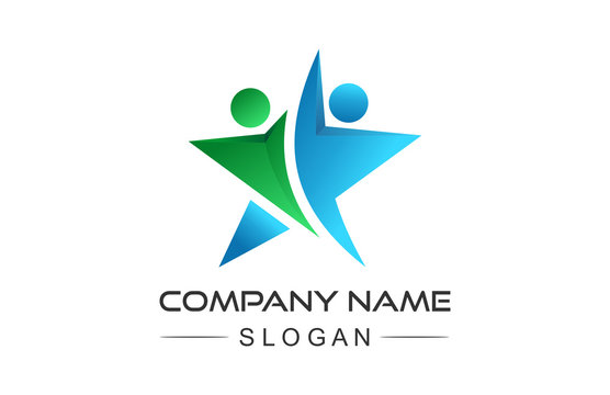 Succes Together Human Star Logo