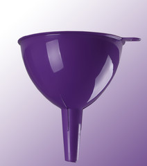 Purple plastic funnel