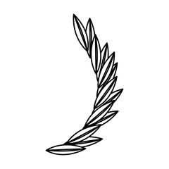 Fototapeta na wymiar wreath leafs crown emblem vector illustration design