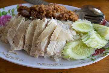 Hainanese chicken rice in Thailand