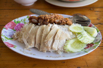 Hainanese chicken rice in Thailand