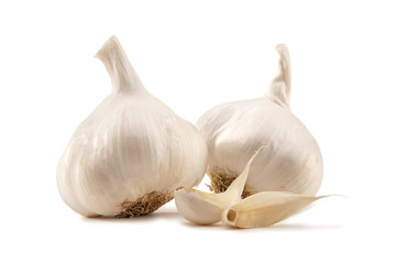 Garlic on white