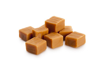 Caramels on white