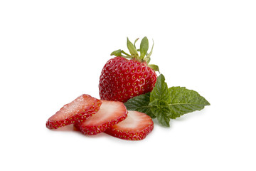Strawberry on white