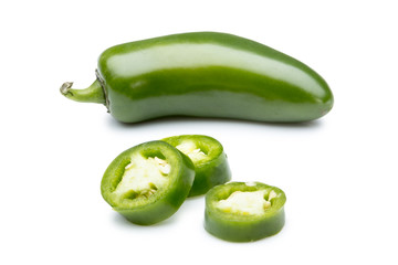 Jalapeno on white