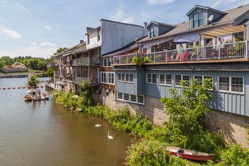 PARIS, ONTARIO, CANADA - JUNE 20, 2016: Buildings on the Grand River in Paris, Ontario
Paris, the...