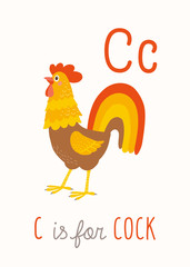 Cartoon cock.