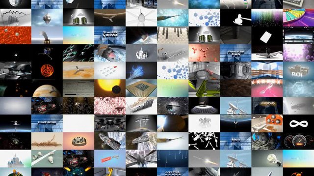 Computer generated, Collage of video clips