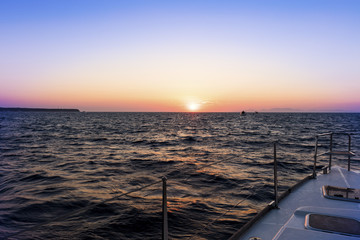 Yacht sunset