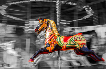 Carousel Horse Motion Blur
