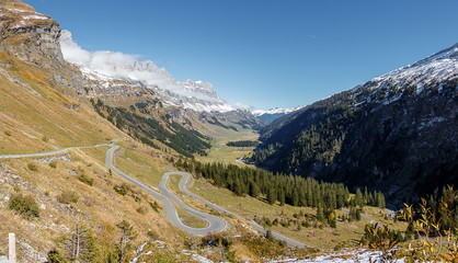 Winding Road Panorama of Klausenpass, Switzerland