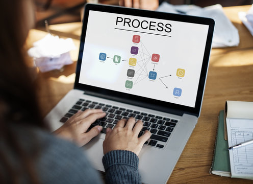 Flow Chart Information Process Icon
