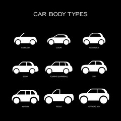 Car body type vector illustration icon