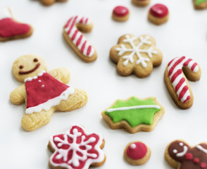 Fototapeta na wymiar Christmas Bakery Gingerbread Cookies Concept
