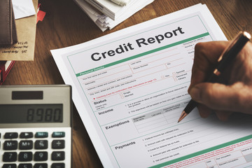 Fototapeta na wymiar Credit Report Financial Banking Economy Concept